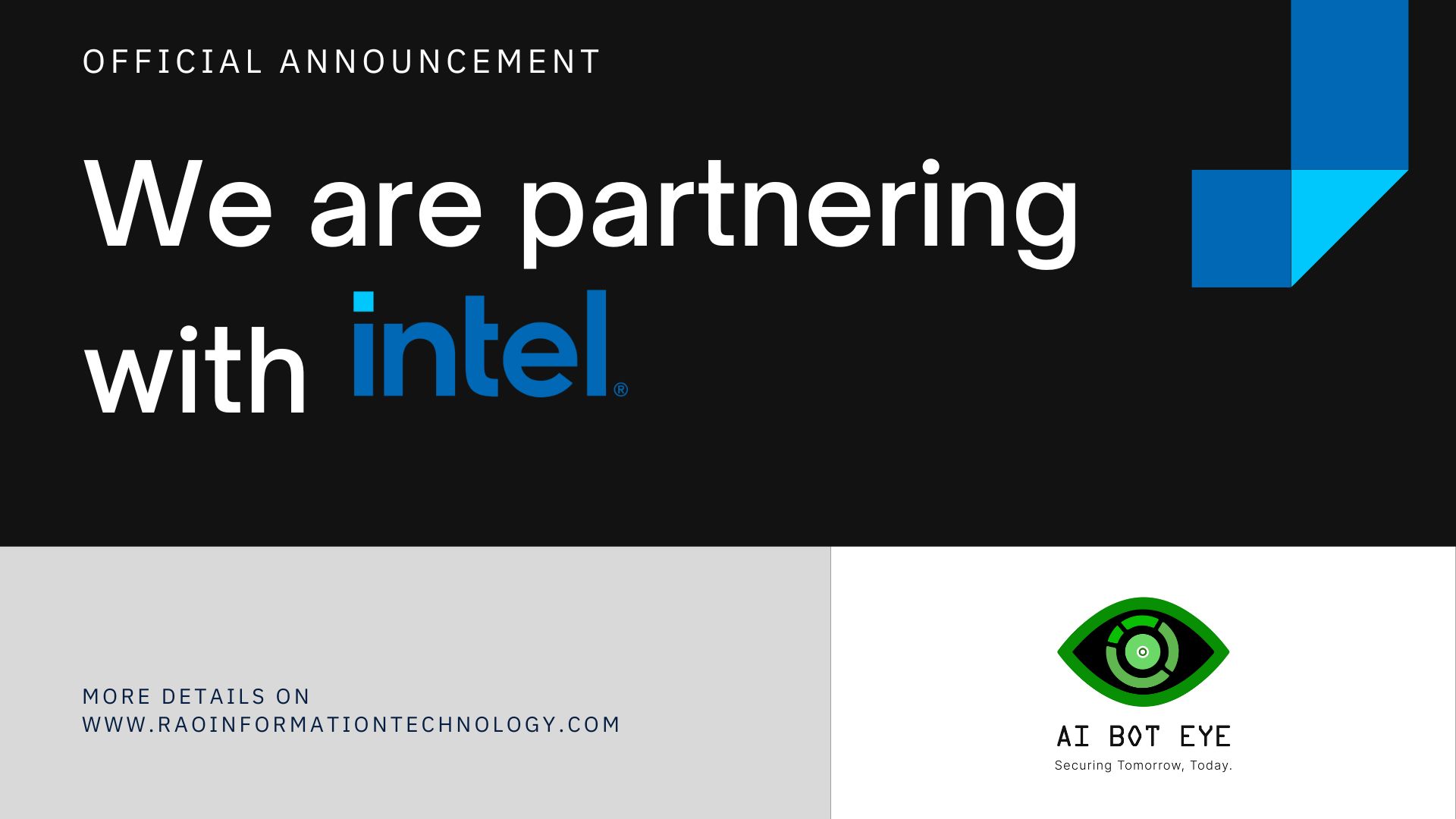 Intel AI Bot Eye Partnership Announcement
